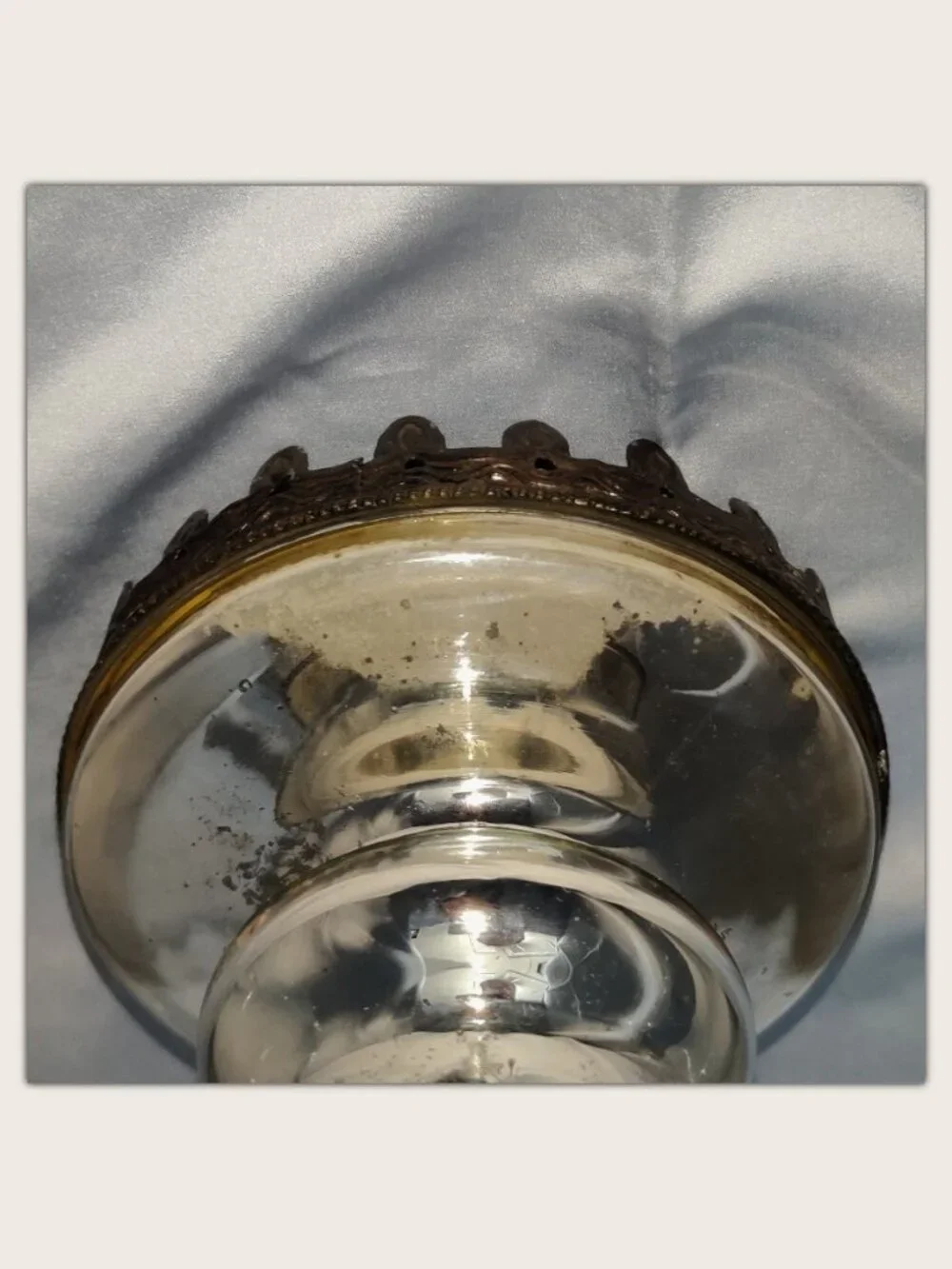 Pottery Barn Vintage Mercury Glass Style Candleholder for Pillar & Jar Candles